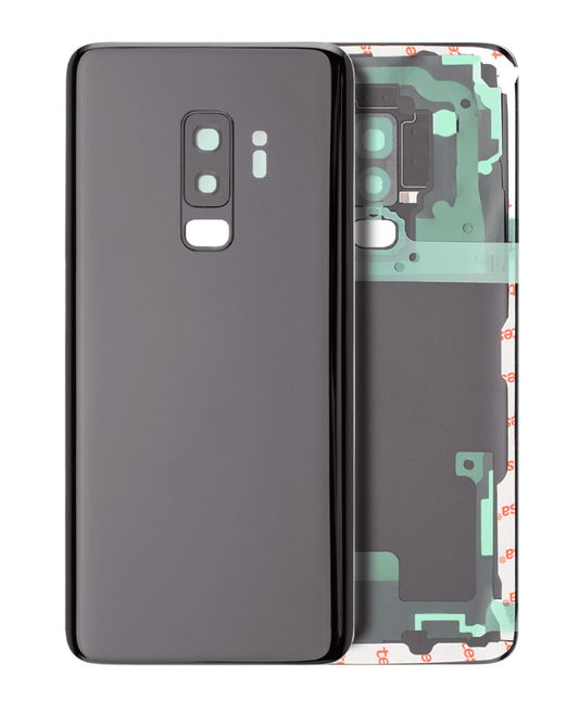 Back Cover Glass With Camera Lens For Samsung Galaxy S9 Plus (No Logo) (Aftermarket Plus) (Midnight Black)