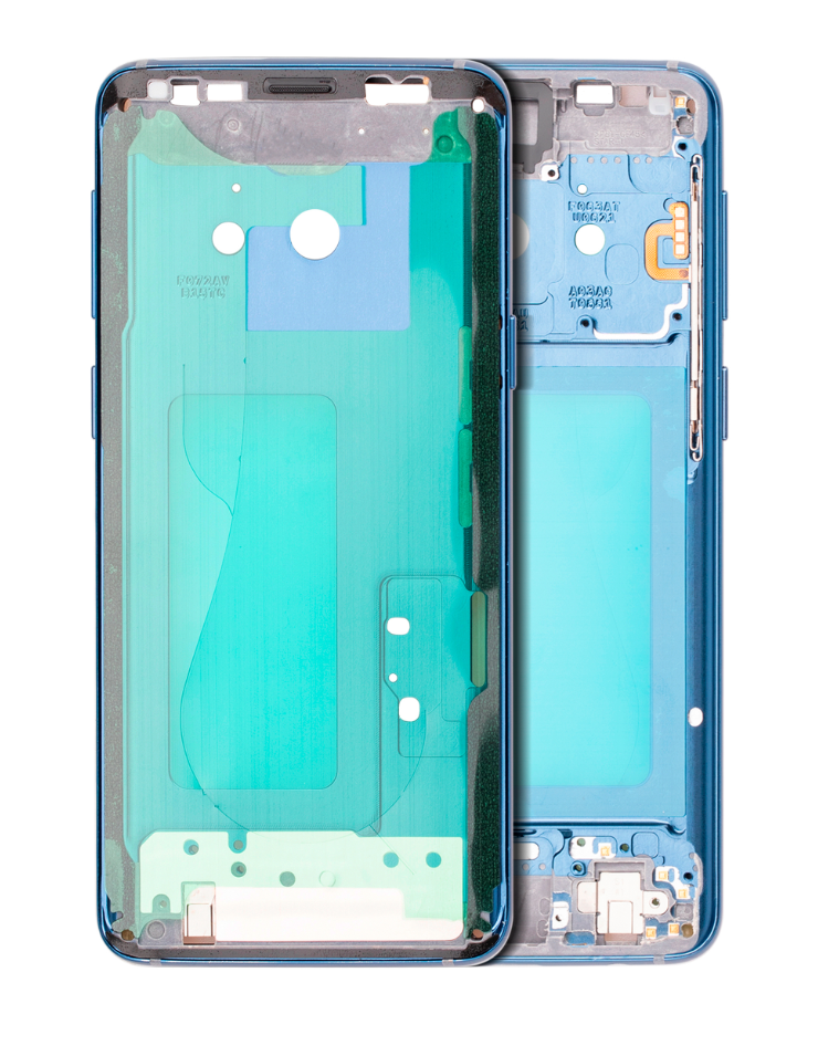 Mid-Frame Housing For Samsung Galaxy S9 (With SmallParts) (Coral Blue Frame)