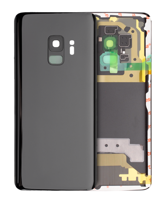 Back Cover Glass With Camera Lens For Samsung Galaxy S9 (No Logo) (Aftermarket Plus) (Midnight Black)