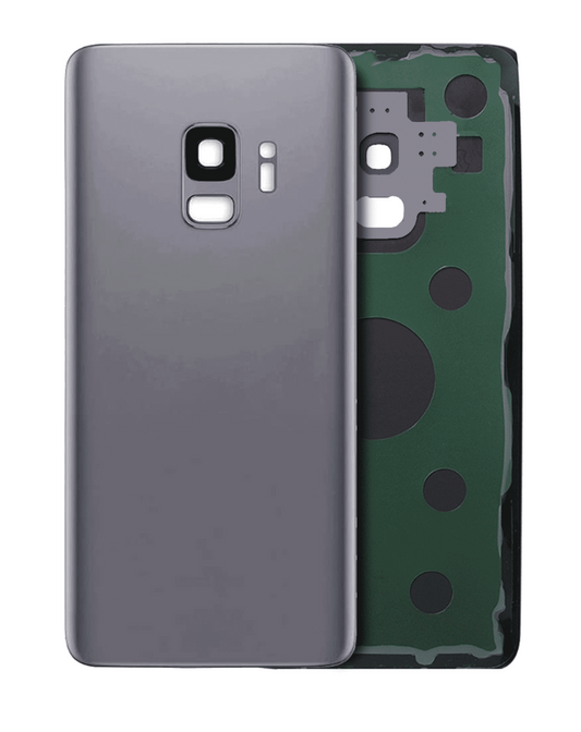Back Cover Glass With Camera Lens For Samsung Galaxy S9 (No Logo) (Aftermarket Plus) (Titanium Gray)
