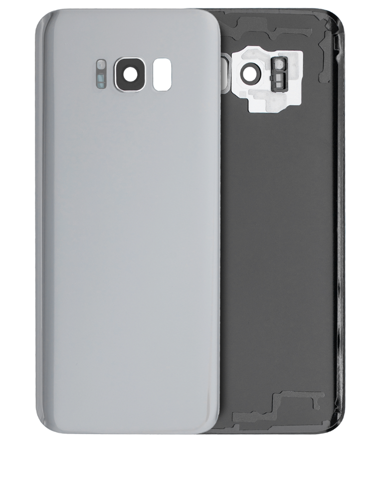 Back Cover Glass With Camera Lens For Samsung Galaxy S8 Plus (No Logo) (Aftermarket Plus) (Arctic Silver)