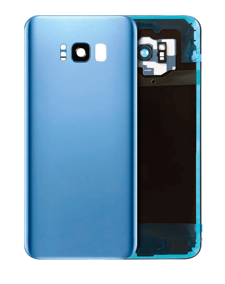 Back Cover Glass With Camera Lens For Samsung Galaxy S8 Plus (No Logo) (Aftermarket Plus) (Coral Blue)