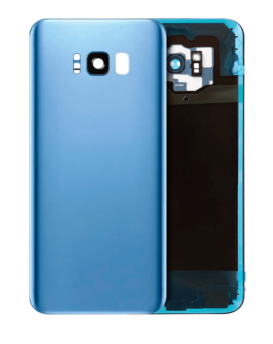 Back Cover Glass With Camera Lens For Samsung Galaxy S8 Plus (No Logo) (Aftermarket Plus) (Coral Blue)