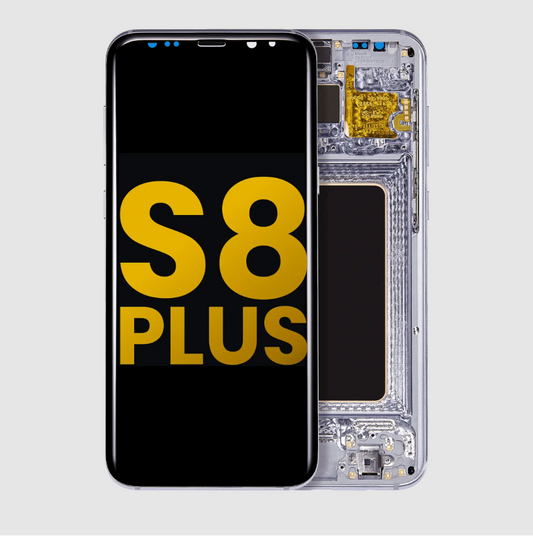 OLED Assembly With Frame For Samsung Galaxy S8 Plus (Refurbished) (Arctic Silver)