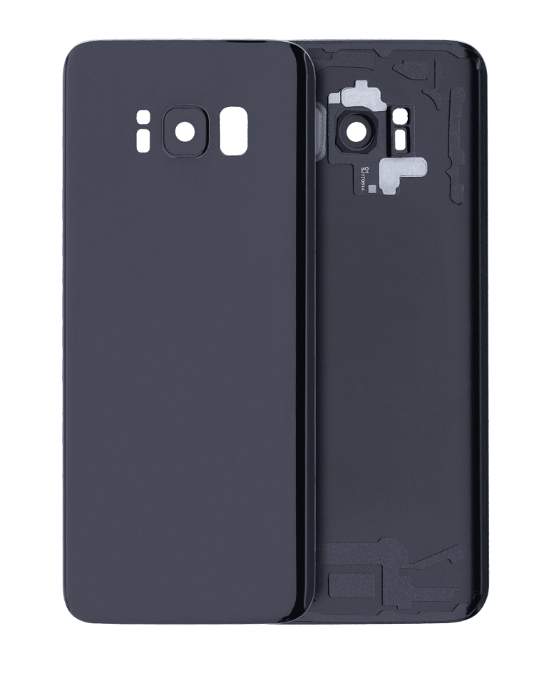 Back Cover Glass With Camera Lens For Samsung Galaxy S8 (No Logo) (Aftermarket Plus) (Midnight Black)