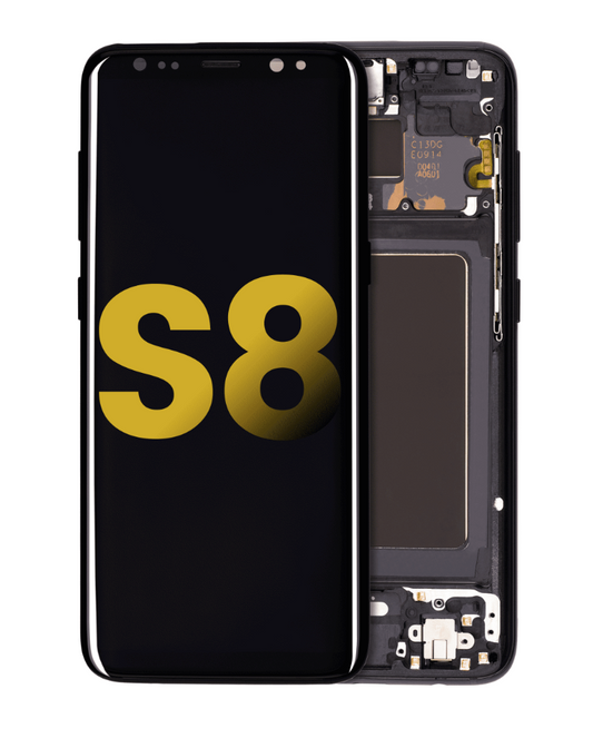 OLED Assembly With Frame For Samsung Galaxy S8 (Refurbished) (Midnight Black)