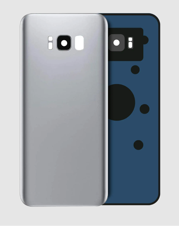 Back Cover Glass With Camera Lens For Samsung Galaxy S8 (No Logo) (Aftermarket Plus) (Arctic Silver)