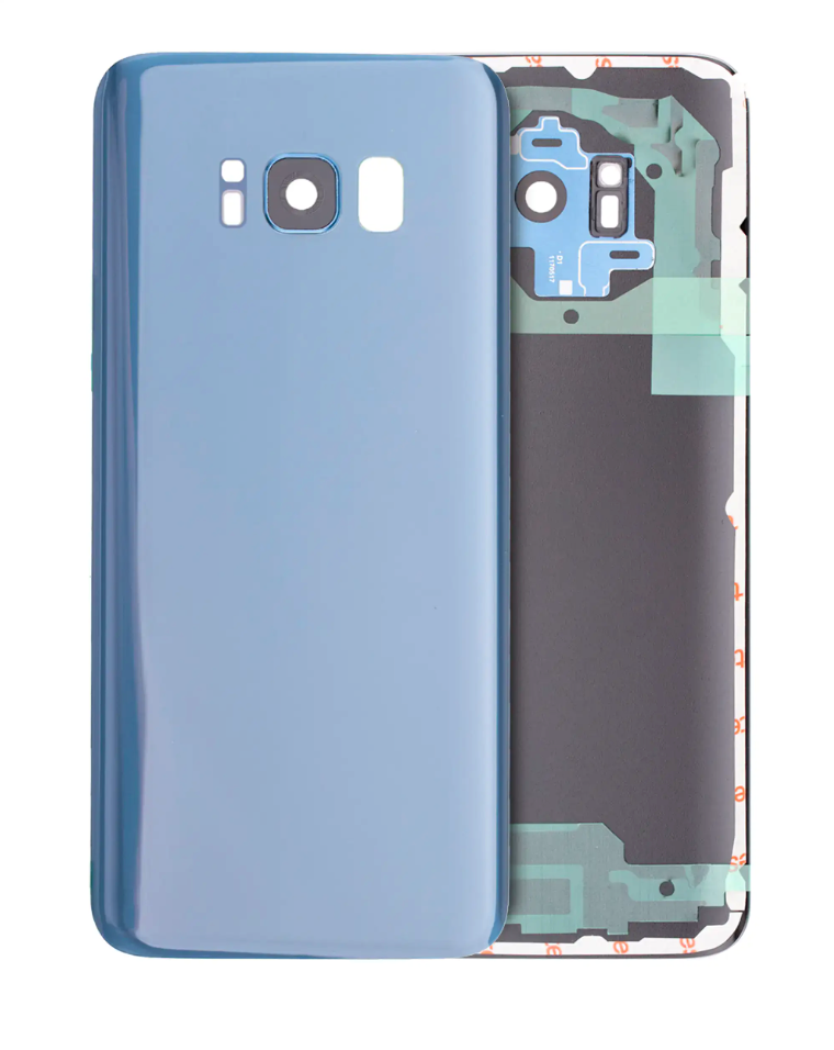 Back Cover Glass With Camera Lens For Samsung Galaxy S8 (No Logo) (Aftermarket Plus) (Coral Blue)