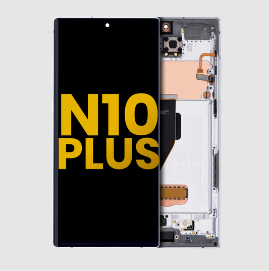 OLED Assembly With Frame For Samsung Galaxy Note 10 Plus / 5G (Refurbished) (Aura White)