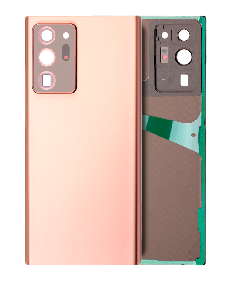 Back Cover Glass With Camera Lens For Samsung Galaxy Note 20 Ultra (No Logo) (Aftermarket Plus) (Mystic Bronze)