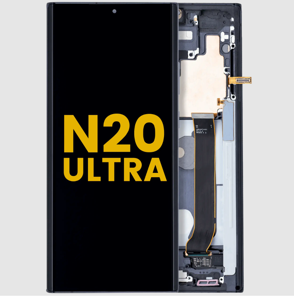 OLED Assembly With Frame For Samsung Galaxy Note 20 Ultra 5G (Refurbished) (Mystic Black)