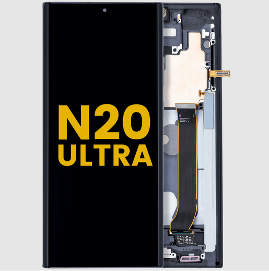 OLED Assembly With Frame For Samsung Galaxy Note 20 Ultra 5G (Refurbished) (Mystic Black)