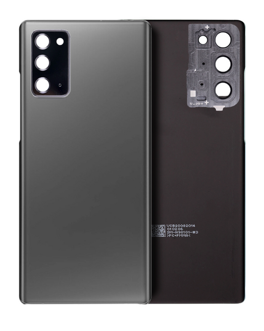 Back Cover Glass With Camera Lens For Samsung Galaxy Note 20 5G (No Logo) (Aftermarket Plus) (Mystic Gray)