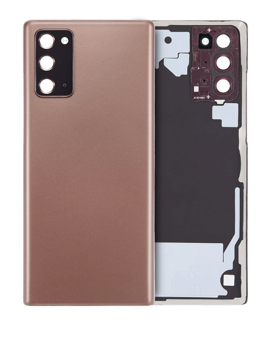 Back Cover Glass With Camera Lens For Samsung Galaxy Note 20 5G (No Logo) (Aftermarket Plus) (Mystic Bronze)