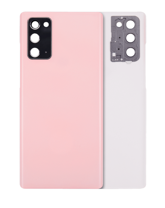 Back cover Glass With Camera Lens For Samsung Galaxy Note 20 5G (No Logo) (Aftermarket Plus) (Aura Pink)
