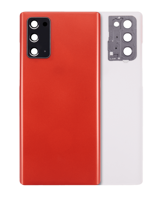 Back cover Glass With Camera Lens For Samsung Galaxy Note 20 5G (No Logo) (Aftermarket Plus) (Mystic Red)