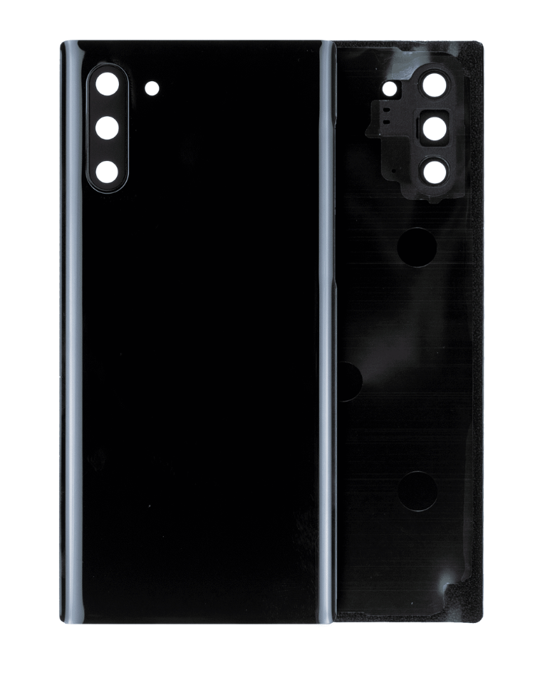Back Cover Glass With Camera Lens For Samsung Galaxy Note 10 (No Logo) (Aftermarket Plus) (Aura Black)