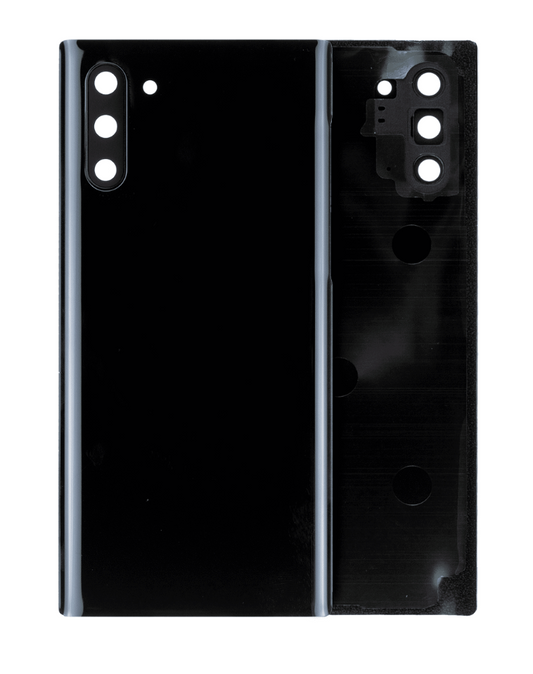 Back Cover Glass With Camera Lens For Samsung Galaxy Note 10 (No Logo) (Aftermarket Plus) (Aura Black)