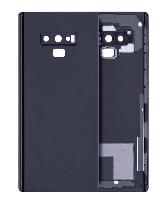 Back Cover Glass With Camera Lens For Samsung Galaxy Note 9 (No Logo) (Aftermarket Plus) (Midnight Black)