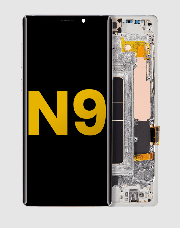 OLED Assembly With Frame For Samsung Galaxy Note 9 (Refurbished) (Cloud Silver)