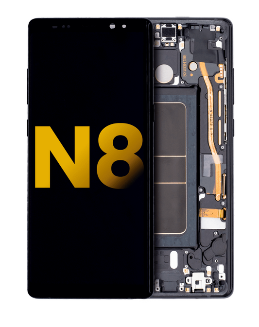 OLED Assembly With Frame For Samsung Galaxy Note 8 (Refurbished) (Midnight Black)